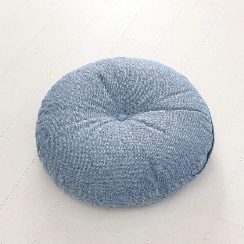 🪷 Linen Futon Floor Cushion 🧘♀️ | Japanese Tatami Round Seat Pad 🌿 | Thickened & Washable 🛋️ | Perfect for Bay Window, Yoga, Meditation & Home Decor ✨