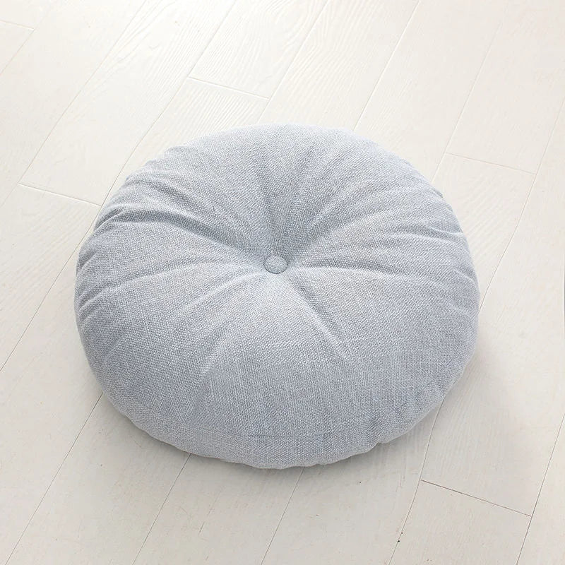 🪷 Linen Futon Floor Cushion 🧘♀️ | Japanese Tatami Round Seat Pad 🌿 | Thickened & Washable 🛋️ | Perfect for Bay Window, Yoga, Meditation & Home Decor ✨