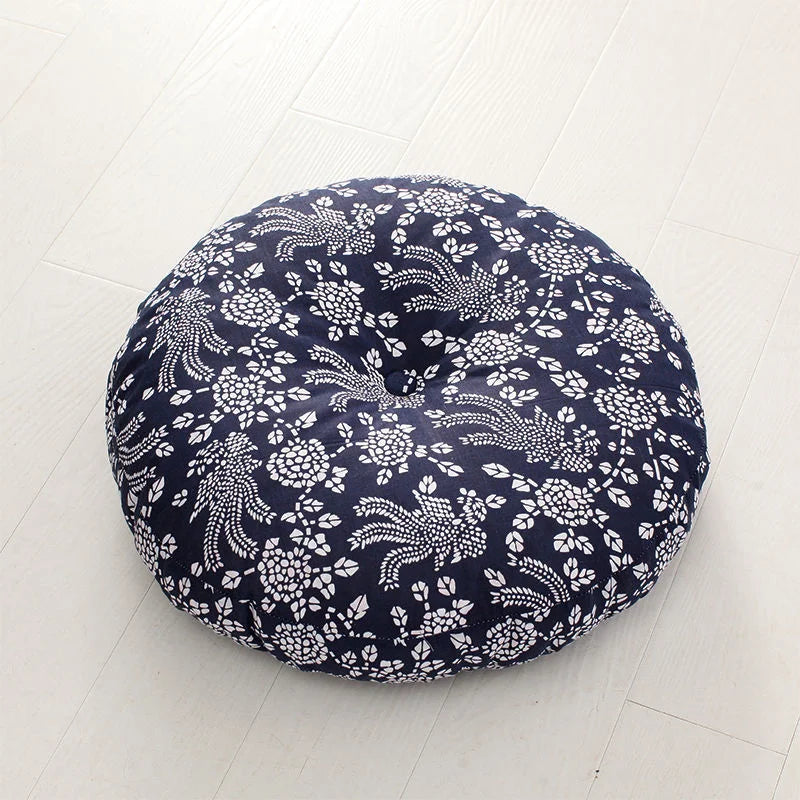 🪷 Linen Futon Floor Cushion 🧘♀️ | Japanese Tatami Round Seat Pad 🌿 | Thickened & Washable 🛋️ | Perfect for Bay Window, Yoga, Meditation & Home Decor ✨