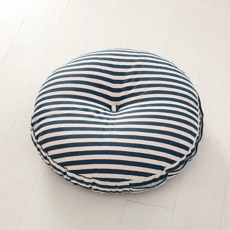 🪷 Linen Futon Floor Cushion 🧘♀️ | Japanese Tatami Round Seat Pad 🌿 | Thickened & Washable 🛋️ | Perfect for Bay Window, Yoga, Meditation & Home Decor ✨