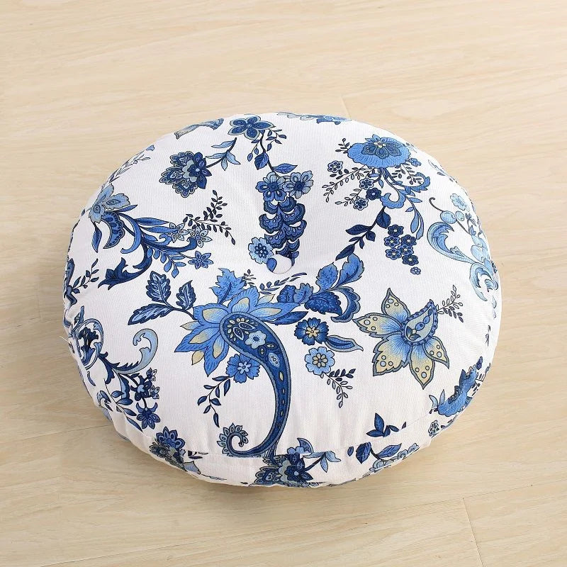 🪷 Linen Futon Floor Cushion 🧘♀️ | Japanese Tatami Round Seat Pad 🌿 | Thickened & Washable 🛋️ | Perfect for Bay Window, Yoga, Meditation & Home Decor ✨