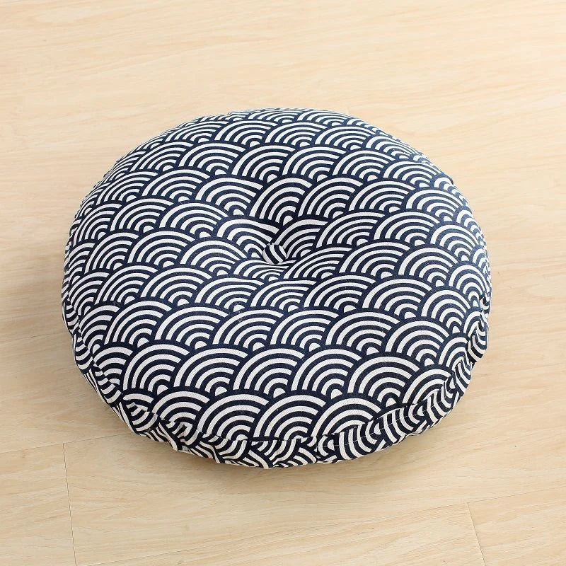 🪷 Linen Futon Floor Cushion 🧘♀️ | Japanese Tatami Round Seat Pad 🌿 | Thickened & Washable 🛋️ | Perfect for Bay Window, Yoga, Meditation & Home Decor ✨