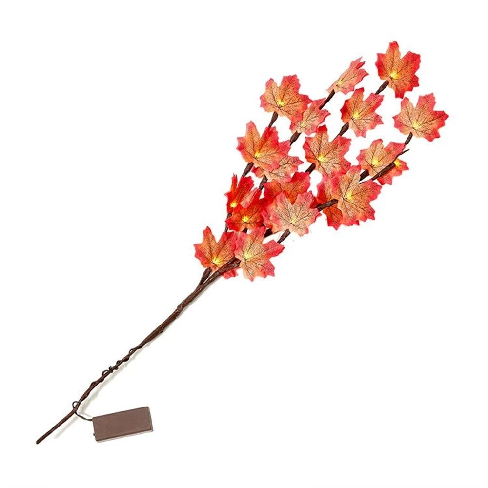 🍁 20 LED Maple Leaves Branch Lamp (Battery Powered) ✨
