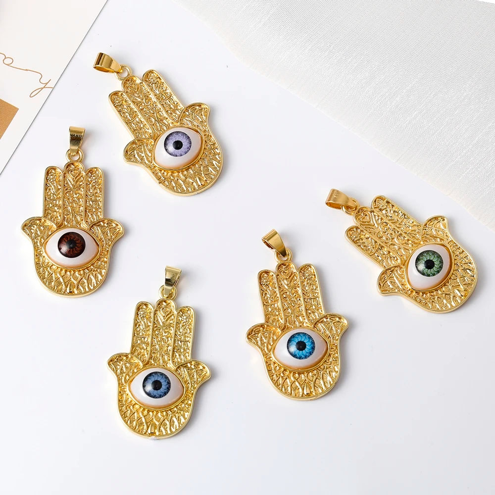 ✨ DIY Resin Pendant Charms – Handmade Love Heart, Hamsa Hand, Sun & Greek Evil Eye for Bracelets & Necklaces