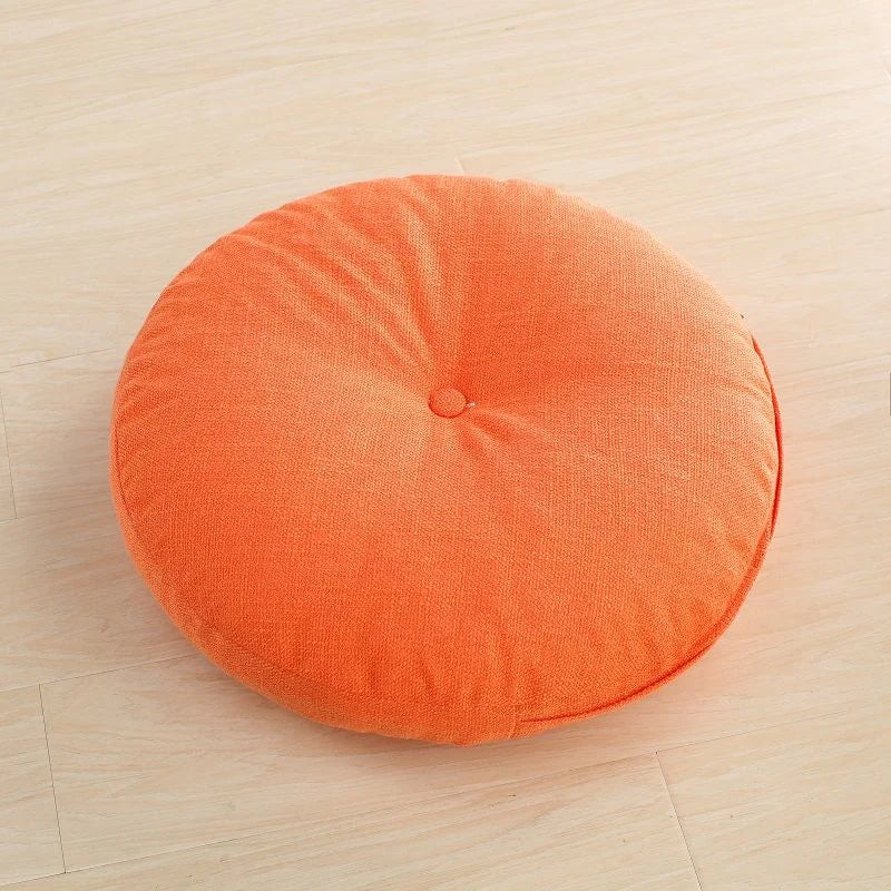 🪷 Linen Futon Floor Cushion 🧘♀️ | Japanese Tatami Round Seat Pad 🌿 | Thickened & Washable 🛋️ | Perfect for Bay Window, Yoga, Meditation & Home Decor ✨