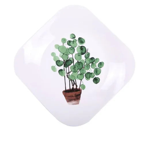 ๐ฟ 8-Inch Green Plants Ceramic Dinner Plate ๐ฝ๏ธ