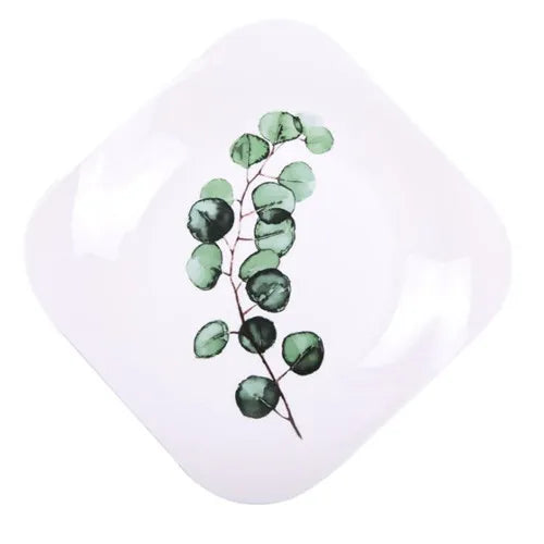 ๐ฟ 8-Inch Green Plants Ceramic Dinner Plate ๐ฝ๏ธ