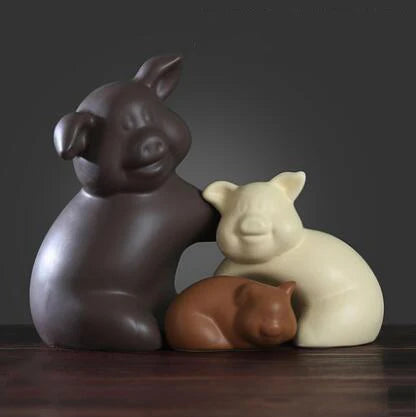 Swan and Deer Ceramic Crafts – Elegant Animal Sculptures for Living Room or Desk Display