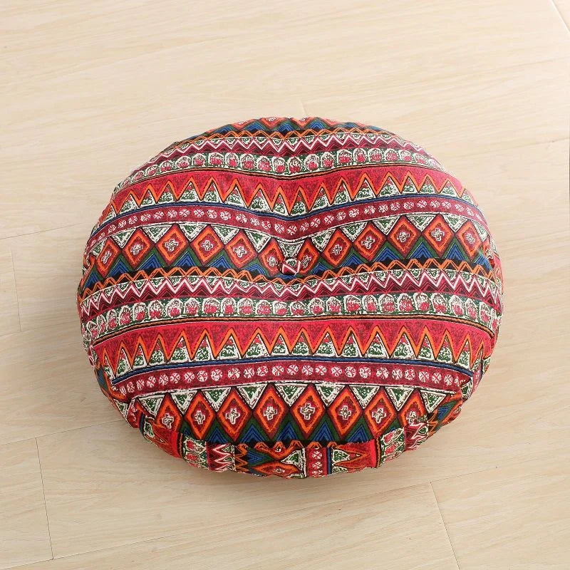 🪷 Linen Futon Floor Cushion 🧘♀️ | Japanese Tatami Round Seat Pad 🌿 | Thickened & Washable 🛋️ | Perfect for Bay Window, Yoga, Meditation & Home Decor ✨