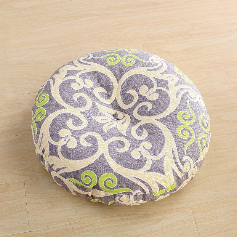 🪷 Linen Futon Floor Cushion 🧘♀️ | Japanese Tatami Round Seat Pad 🌿 | Thickened & Washable 🛋️ | Perfect for Bay Window, Yoga, Meditation & Home Decor ✨