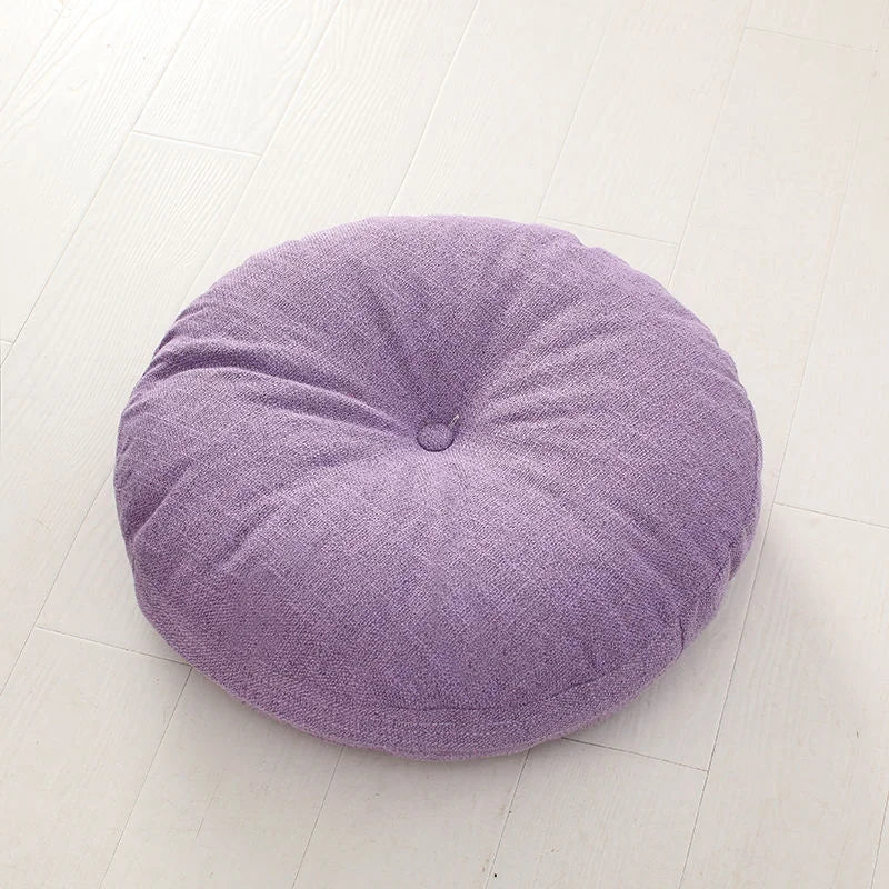 🪷 Linen Futon Floor Cushion 🧘♀️ | Japanese Tatami Round Seat Pad 🌿 | Thickened & Washable 🛋️ | Perfect for Bay Window, Yoga, Meditation & Home Decor ✨