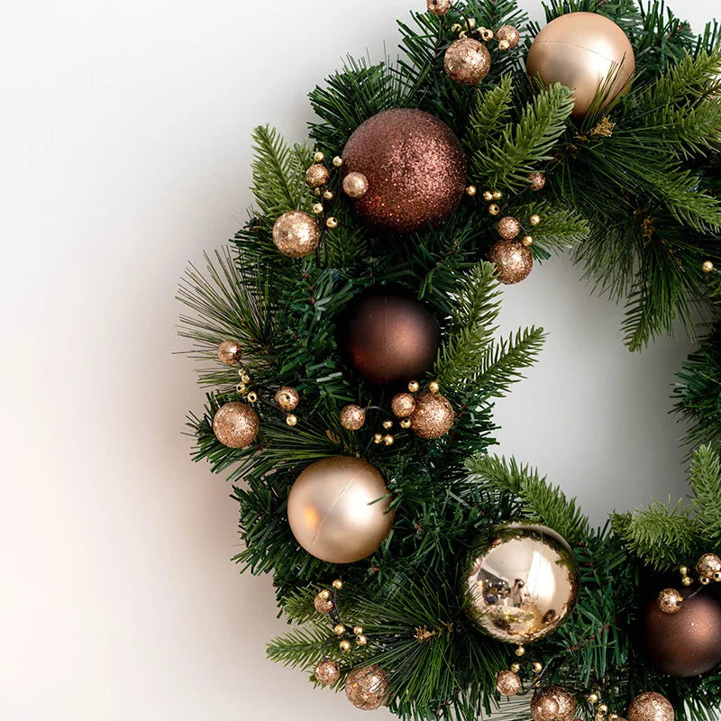🎄🌟 45cm Christmas Wreath – Front Door, Window & Wall Garland | Festive Round Ornament for Home Décor & Navidad ✨🏠
