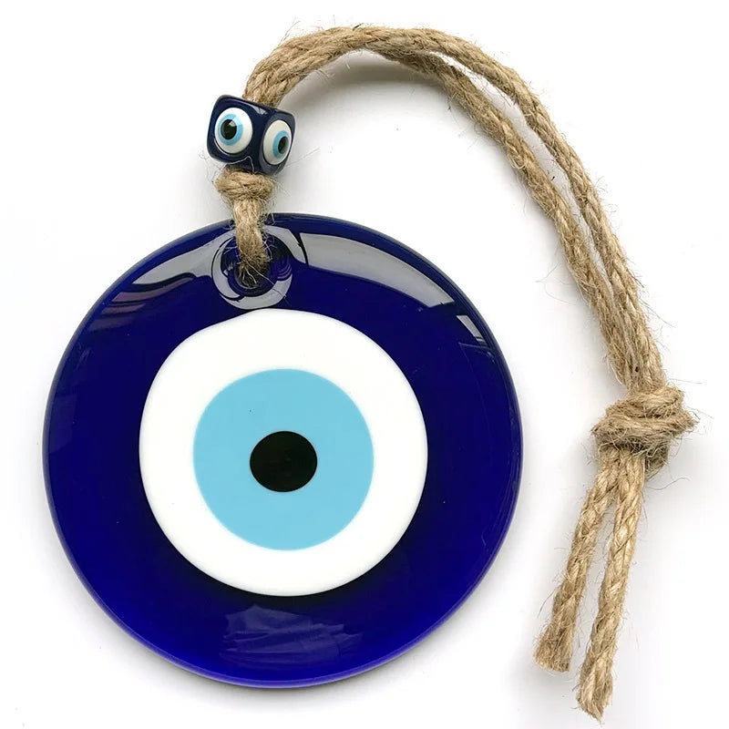 ๐งฟ Greek Evil Eye Glass Wall Hanging โ Protective Home Charm & Gift Idea