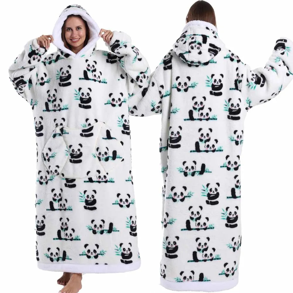 🎃👻 Oversized Wearable TV Blanket Sweatshirt (Halloween & Winter Cozy) 🛋️
