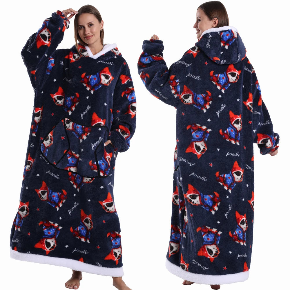 🎃👻 Oversized Wearable TV Blanket Sweatshirt (Halloween & Winter Cozy) 🛋️