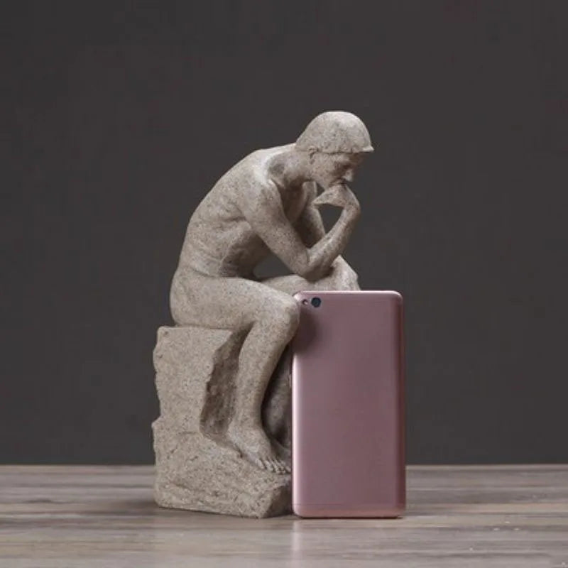 🏛️ Thinker Character Ornaments – Advanced Intelligent Ancient Greek Abstract Retro Human Statues for Home & Table Decor