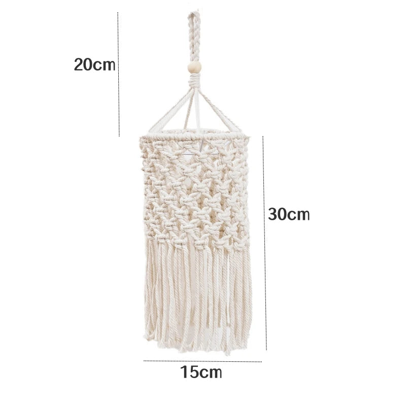 🌙 Hand-Woven Macramé Cotton Lampshade (Boho DIY Decor) ✨
