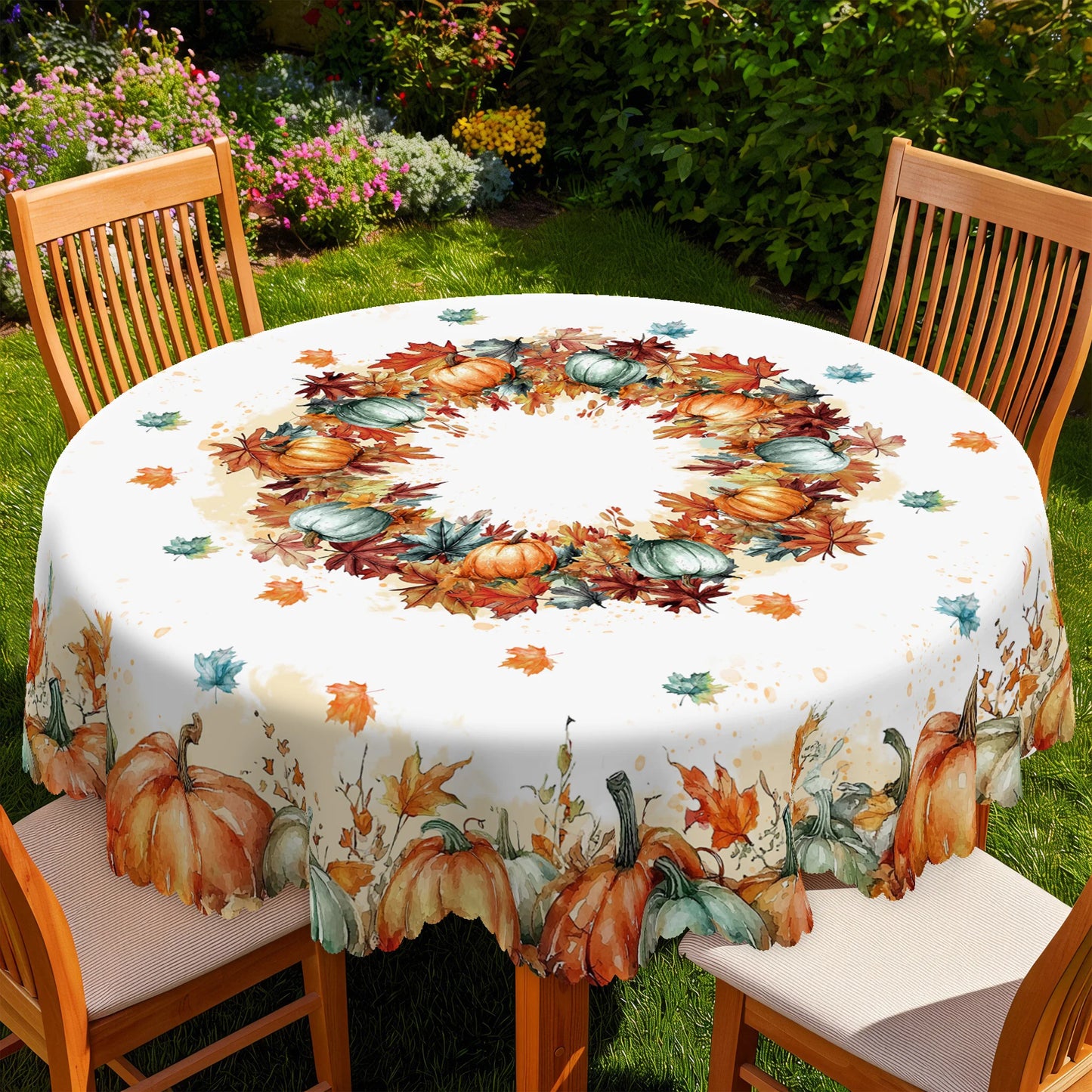 🍁🎃 Autumn Thanksgiving Themed Tablecloth (Waterproof & Oilproof) ✨