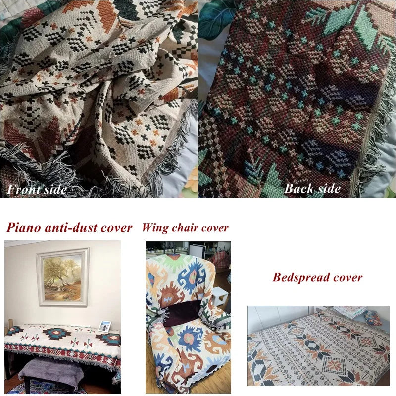 🛋️ Versatile Sofa Throw Blanket – Perfect for your living room, camping trips, picnics, and travel adventures!