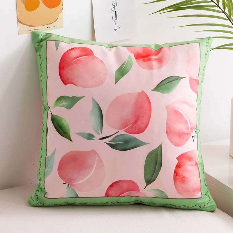 Minimalist Fruit Pattern Cushion Cover – Decorative Pillow Case for Living Room Sofa