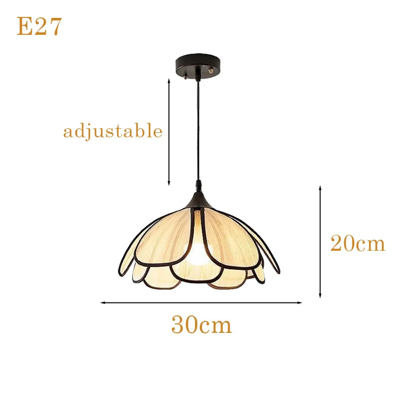 🌸 Nordic Flower Petal Pendant Light (LED Included) ✨