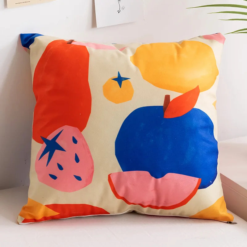 Minimalist Fruit Pattern Cushion Cover – Decorative Pillow Case for Living Room Sofa