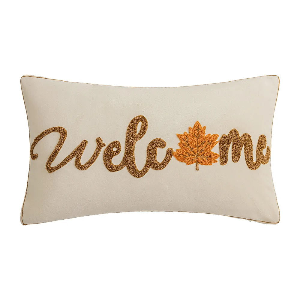 🍂 Autumn Pumpkin & Patchwork Throw Pillow Covers 🧡