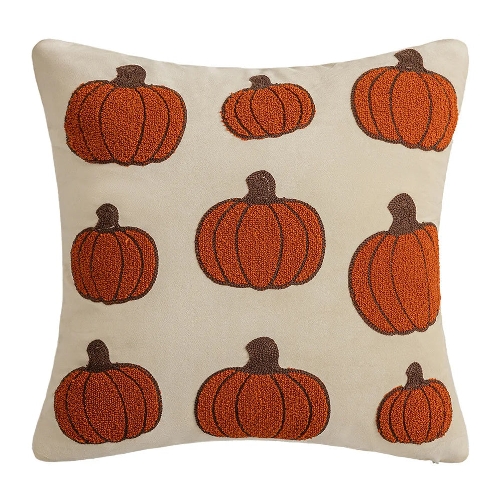 🍂 Autumn Pumpkin & Patchwork Throw Pillow Covers 🧡