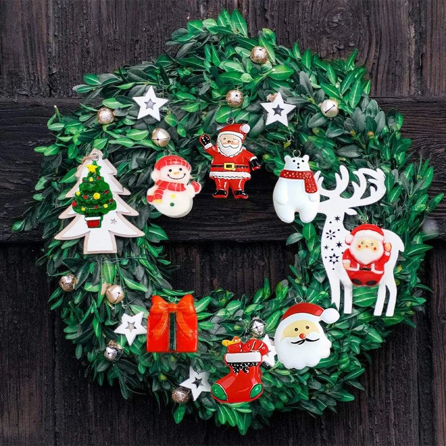 ๐โจ 20/30PCS Mini DIY Christmas Keychains โ Resin Miniatures Christmas Tree Ornaments for Craft & Decor โจ๐