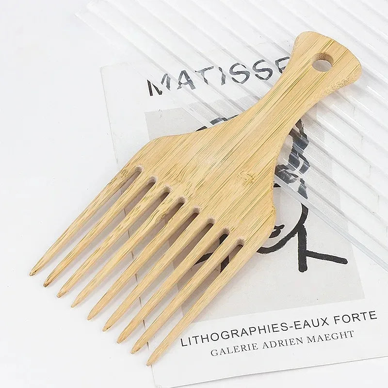 šæ Natural Bamboo Wooden Hair Comb ā Anti-Static Wide Tooth & Styling Tool