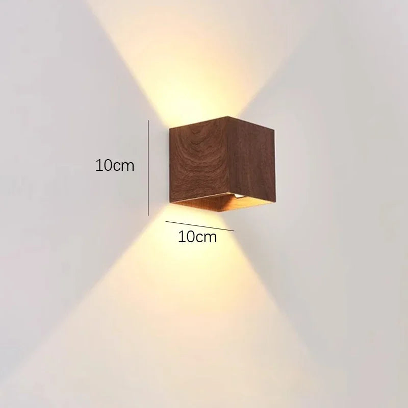 🪵 Artistic Wood Grain Wall LED Lamp (Up & Down Lighting) ✨