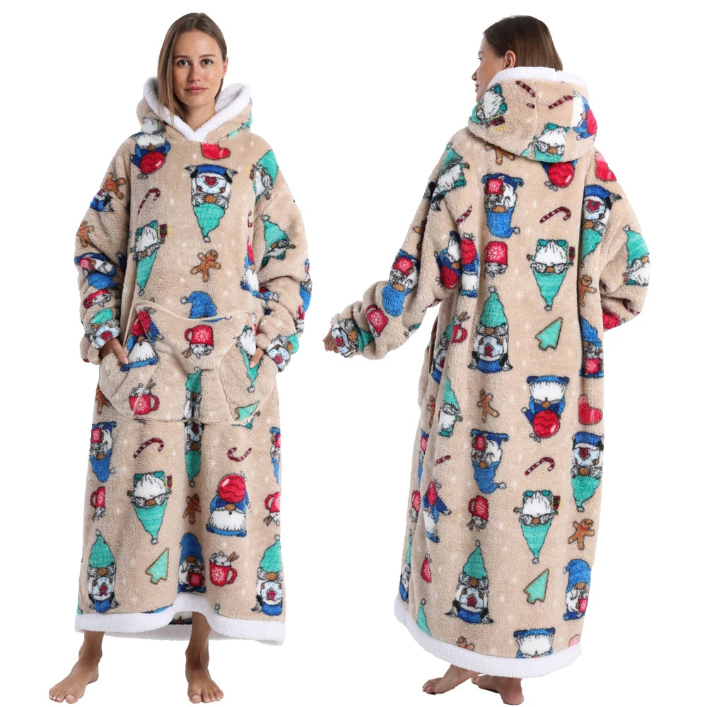 🎃👻 Oversized Wearable TV Blanket Sweatshirt (Halloween & Winter Cozy) 🛋️