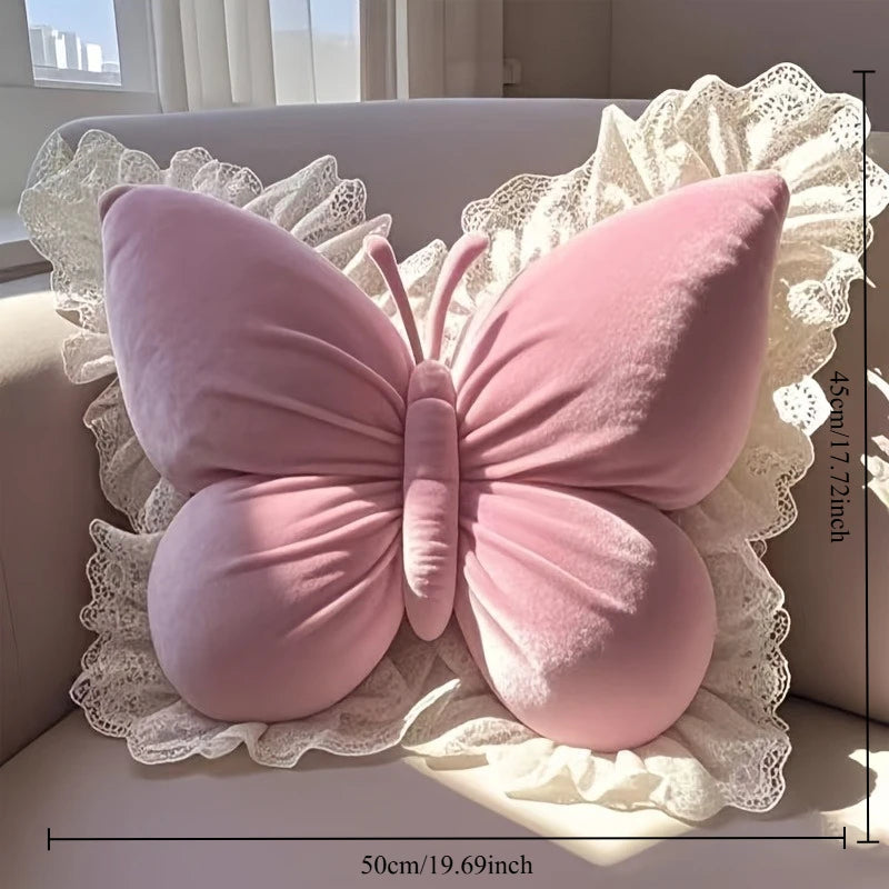 Butterfly-Shaped Throw Pillow – Cute Novelty Cushion for Sofa, Bed & Home Decor