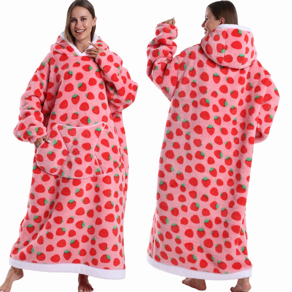 🎃👻 Oversized Wearable TV Blanket Sweatshirt (Halloween & Winter Cozy) 🛋️