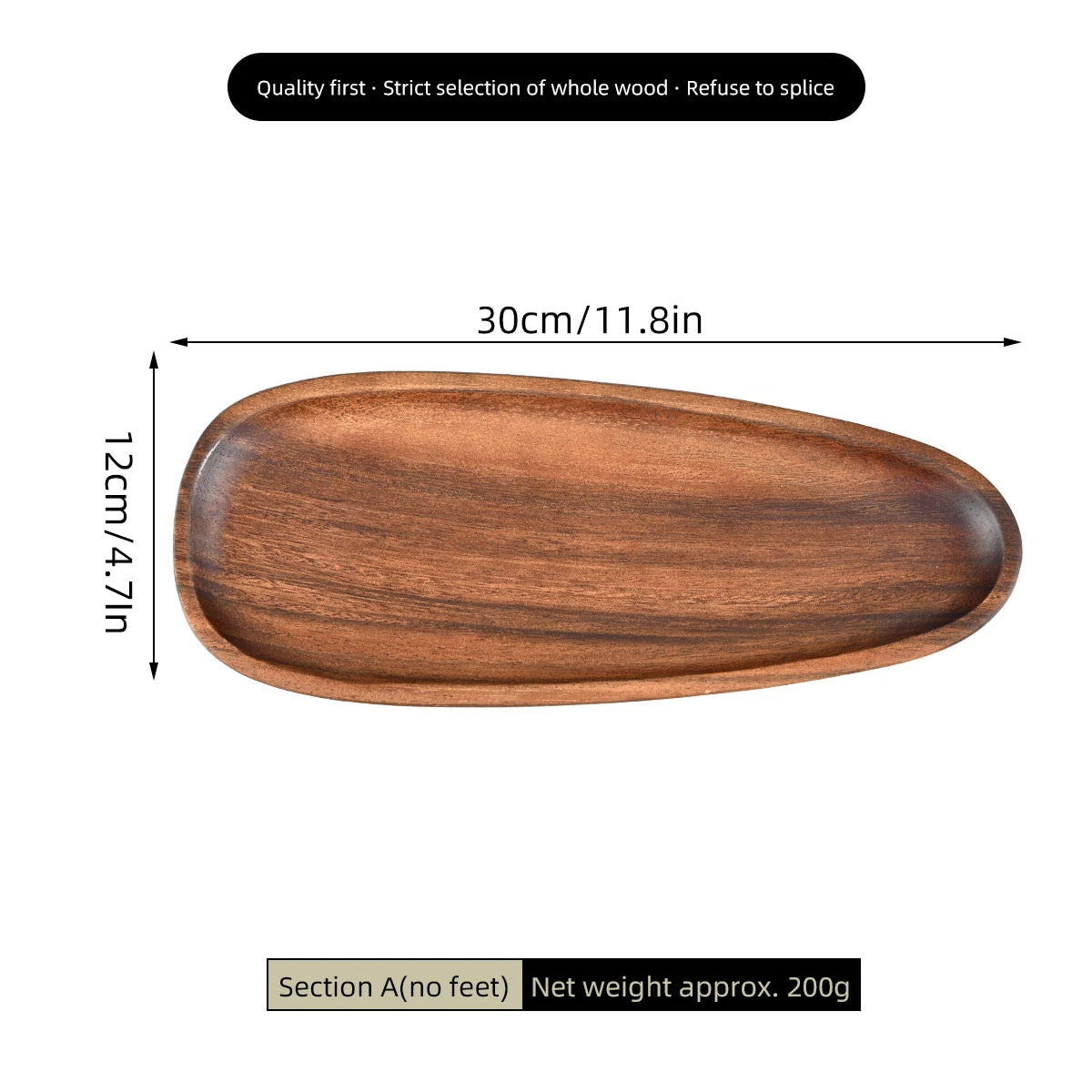 1Pc Wooden Tray – Walnut Color Key, Jewelry & Cosmetic Organizer for Entrance, Perfume & Aromatherapy"