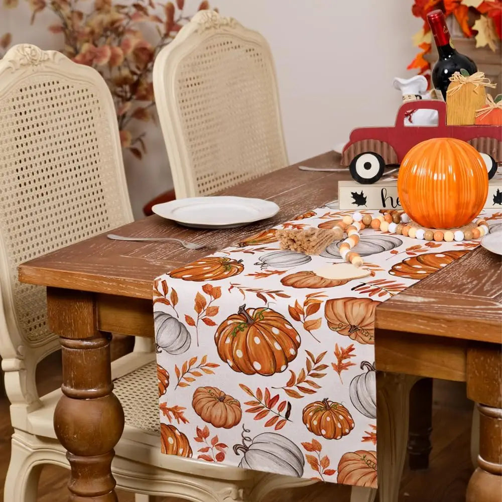 🍁 Fall Linen Table Runner 🎃