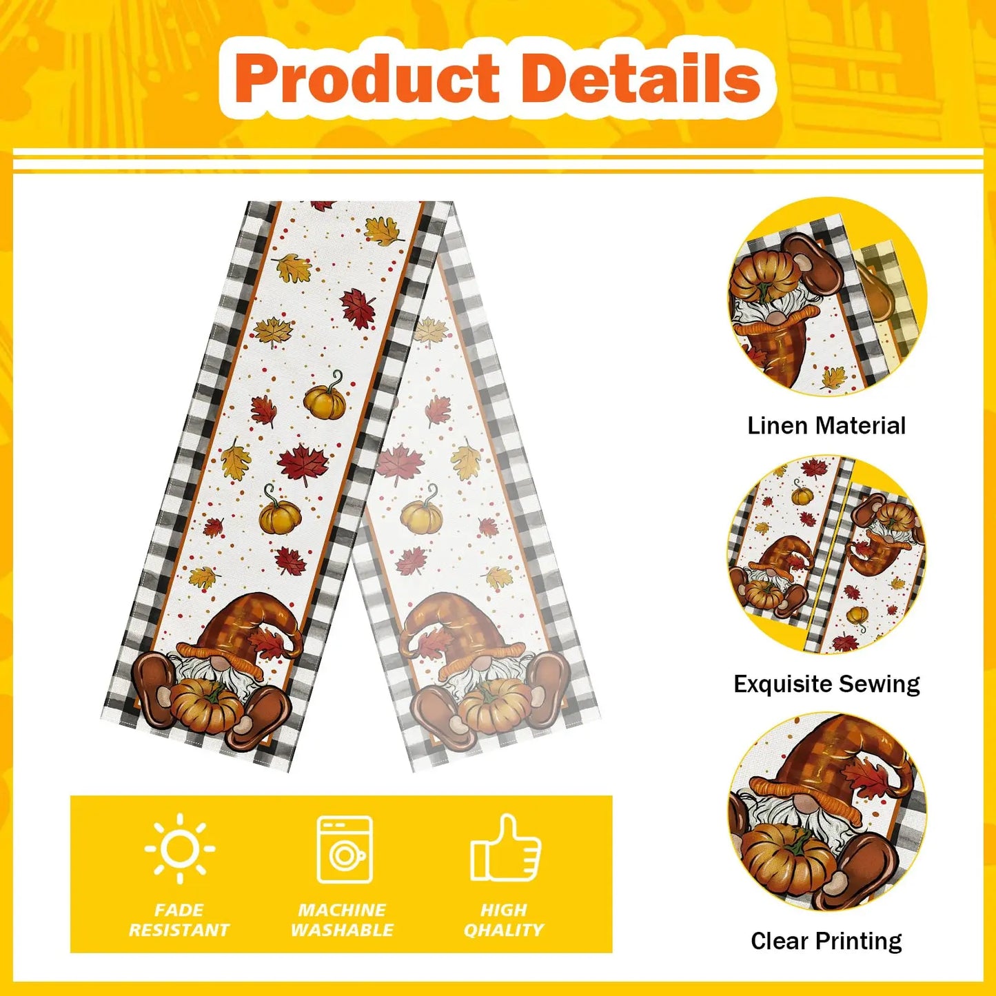 🍂 Fall Rust Orange Linen Doilies & Farmhouse Table Decor