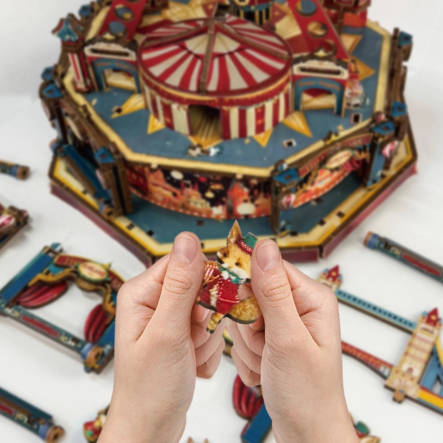 DIY 3D Wooden Miniature Ferris Wheel Music Box Dollhouse Kit with Furniture โ Perfect Gift for Friends