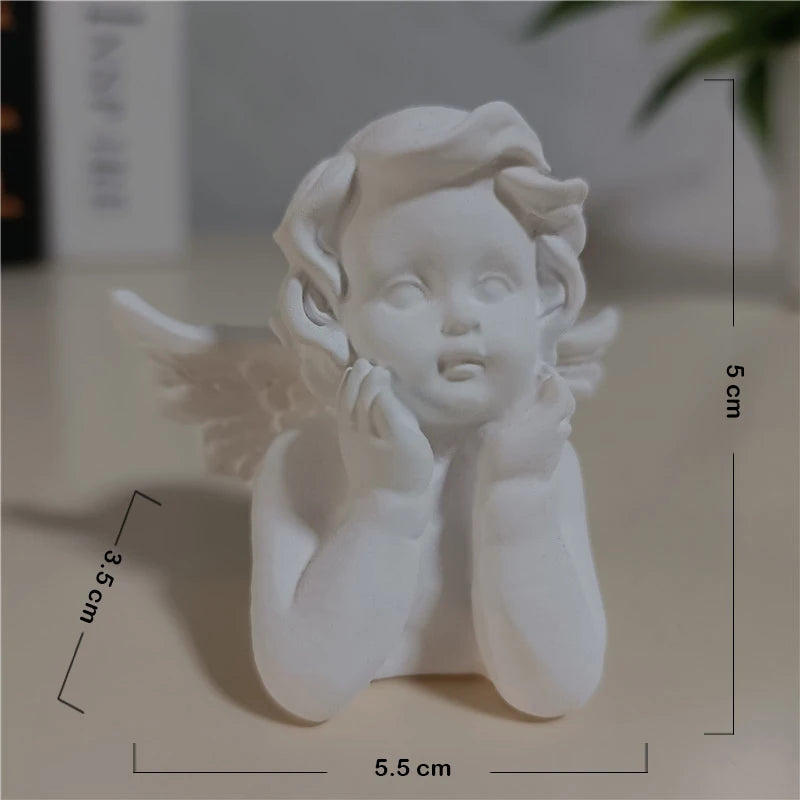 Golden Angel Fairy Figurine – Resin Craft Little Girl Statue for Wedding, Home Décor & Prayer Ornament