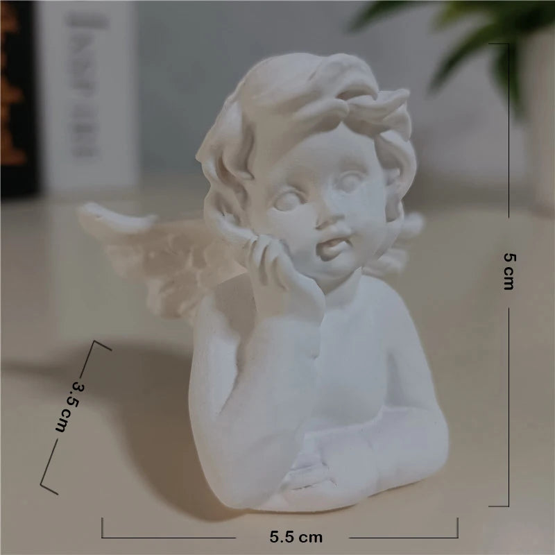 Golden Angel Fairy Figurine – Resin Craft Little Girl Statue for Wedding, Home Décor & Prayer Ornament