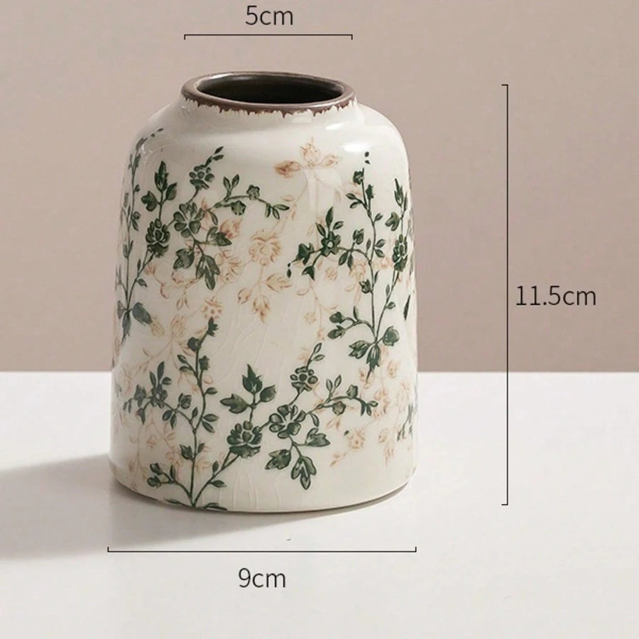Ice Crackle Handmad🌊 Ice Crackle Ceramic Vase – Handmade Boho Charm 🖐️🏺e Ceramic Vase – Bohemian Art for Home Décor, Perfect for Fresh & Dry Flowers in Living Rooms & Offices