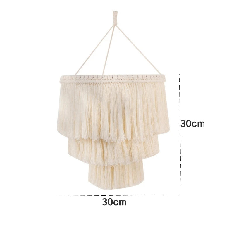 🌙 Hand-Woven Macramé Cotton Lampshade (Boho DIY Decor) ✨