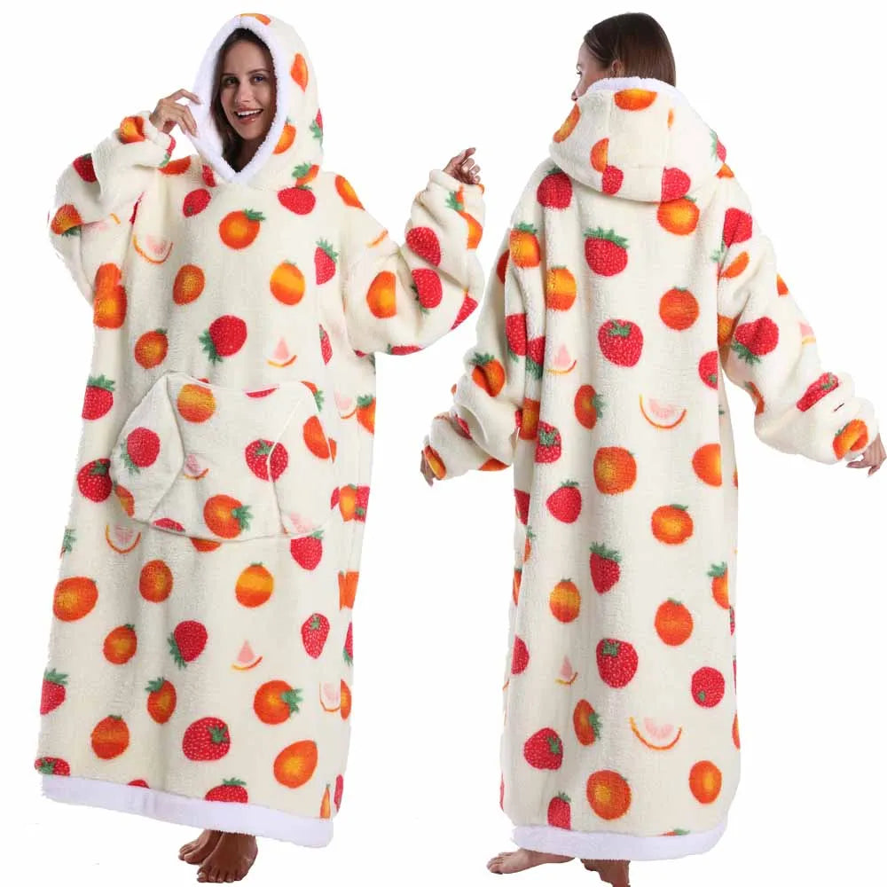 🎃👻 Oversized Wearable TV Blanket Sweatshirt (Halloween & Winter Cozy) 🛋️