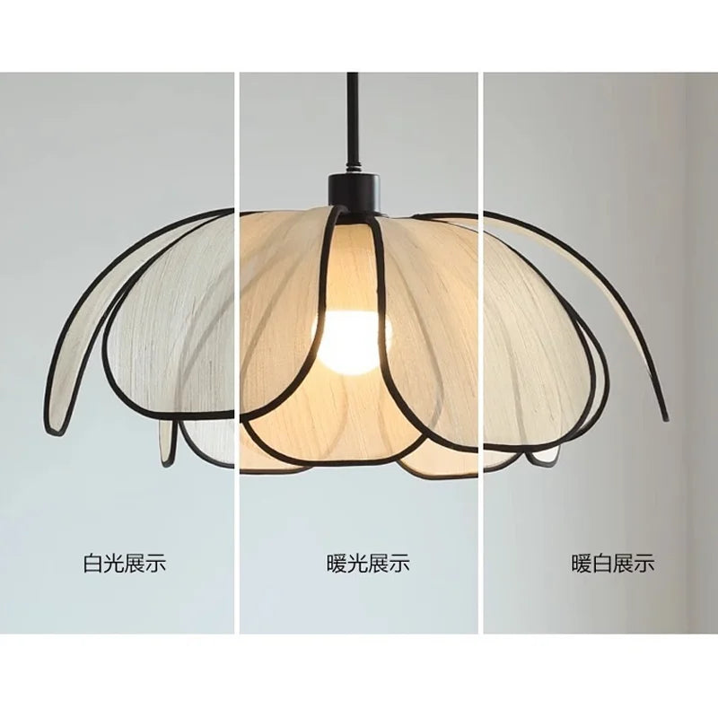 🌸 Nordic Flower Petal Pendant Light (LED Included) ✨