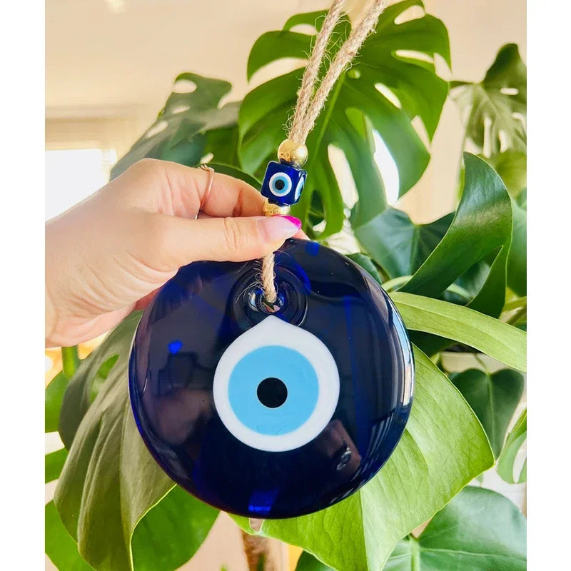 ๐งฟ Greek Evil Eye Glass Wall Hanging โ Protective Home Charm & Gift Idea