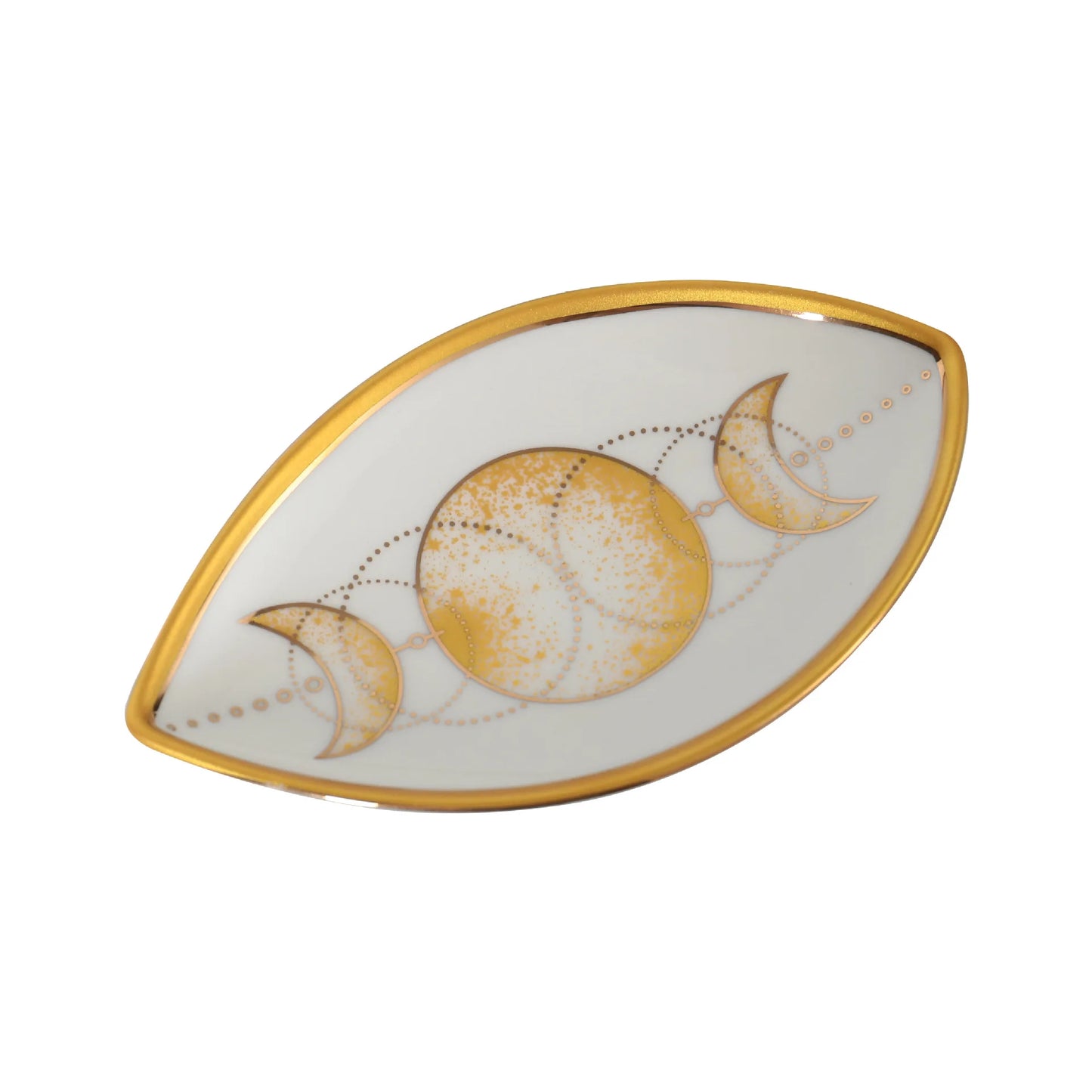 Greek Evil Eye Ceramic Jewelry Tray – Trinket Dish for Rings, Earrings & Necklaces – Decorative Plate for Home Decor