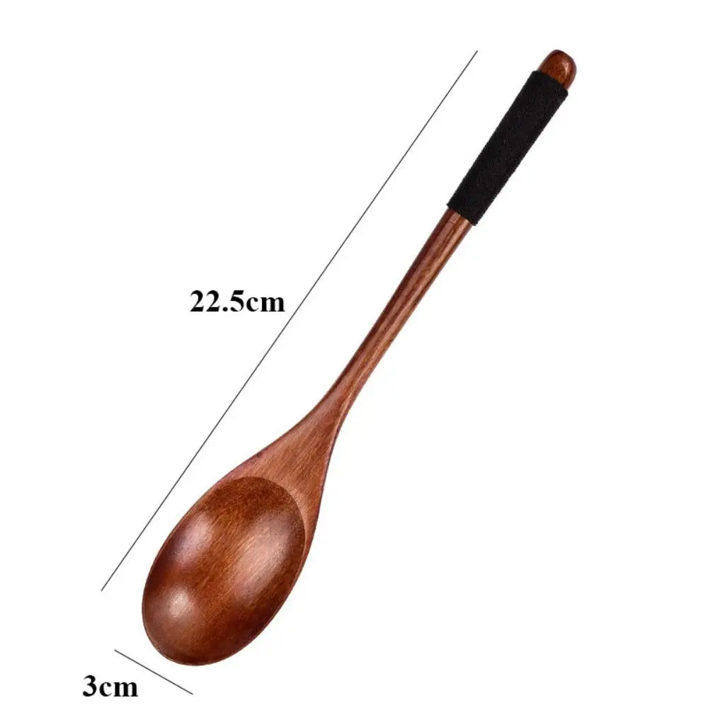 Eco-Friendly Wooden Spoon and Fork – Dinnerware & Kitchen Utensils for Rice, Soup, and Cereal