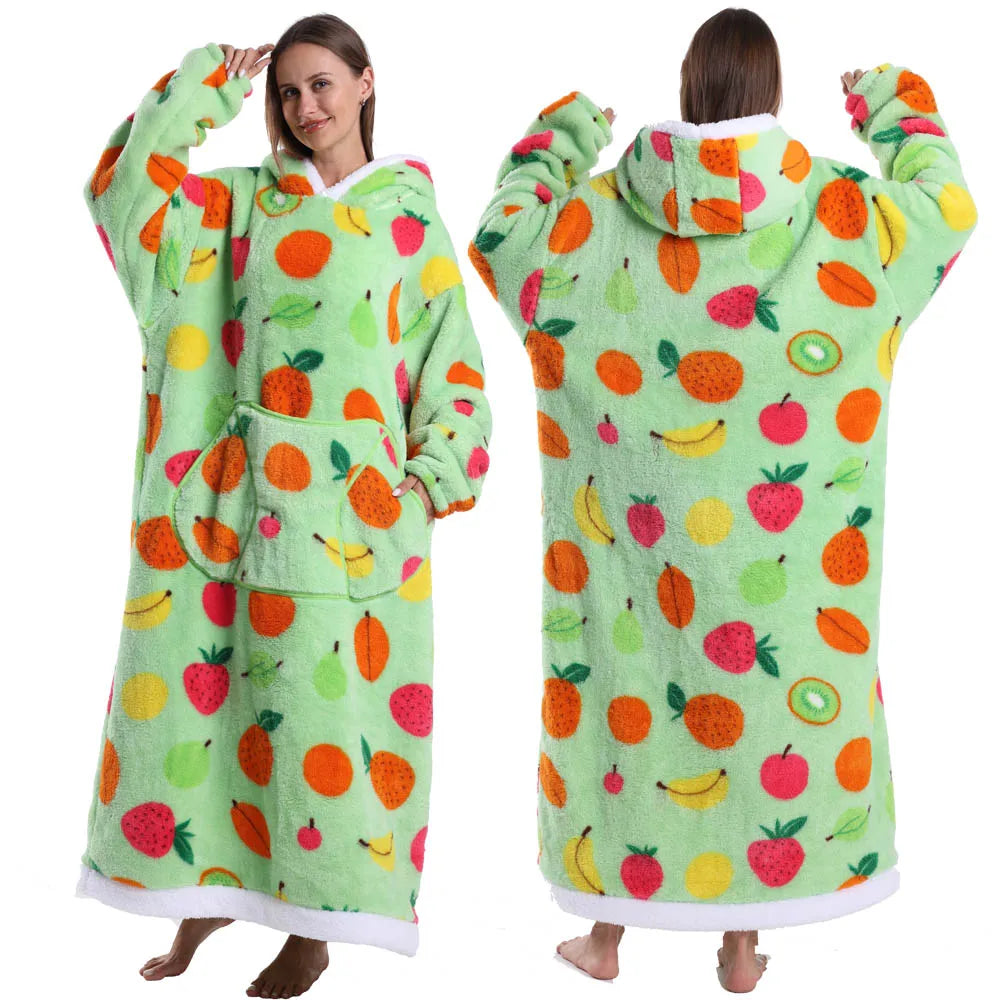 🎃👻 Oversized Wearable TV Blanket Sweatshirt (Halloween & Winter Cozy) 🛋️