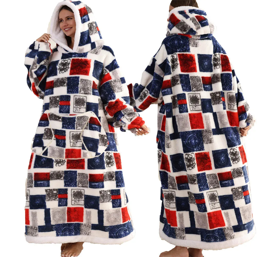 🎃👻 Oversized Wearable TV Blanket Sweatshirt (Halloween & Winter Cozy) 🛋️