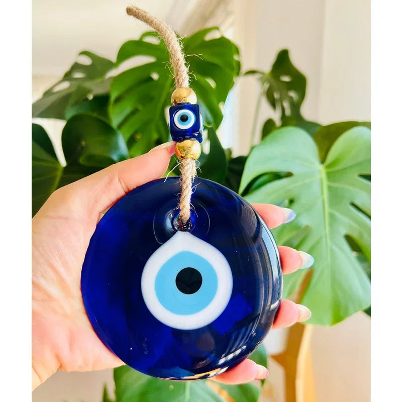๐งฟ Greek Evil Eye Glass Wall Hanging โ Protective Home Charm & Gift Idea